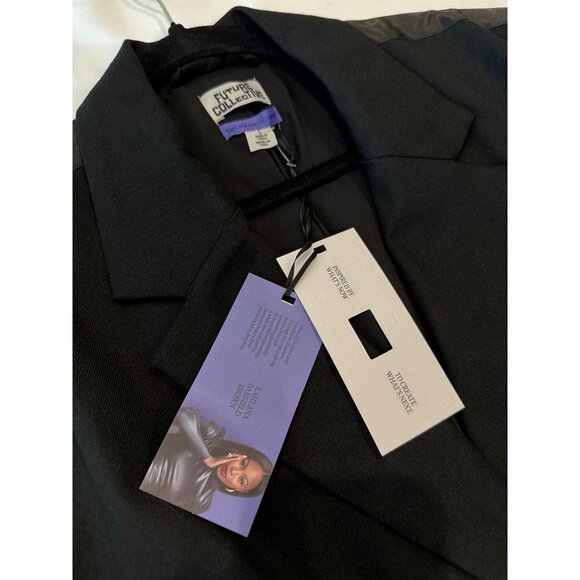 Future Collective NWT Women's Black Single Breasted Two Button Blazer Jacket KG - Picture 5 of 5